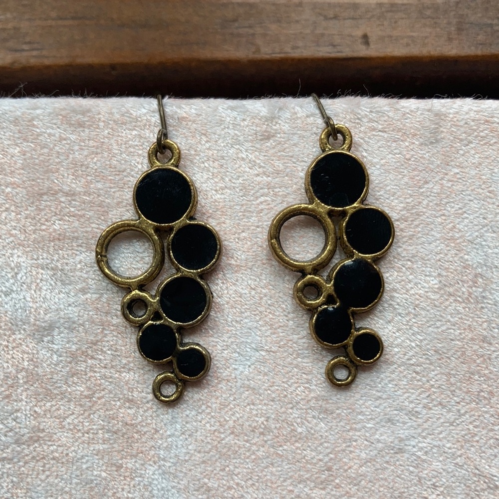 MADEWELL Gold & Black Bubble Earrings